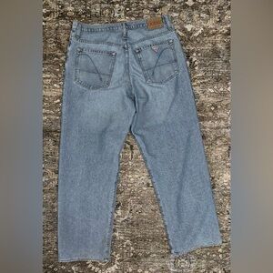 Vintage Guess Jeans Y2K Mens Premium Jeans Baggy Wide Leg Medium Wash Fade 36x32